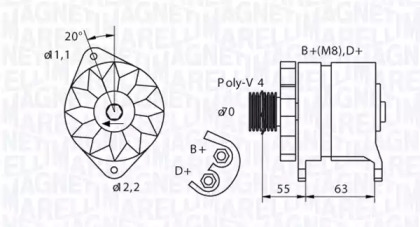 Генератор (MAGNETI MARELLI: 063321395010)