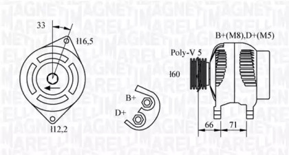 Генератор (MAGNETI MARELLI: 063321328010)