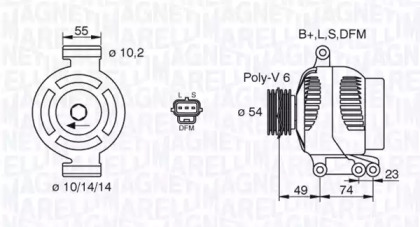 Генератор (MAGNETI MARELLI: 063380001010)