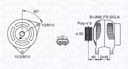 Генератор (MAGNETI MARELLI: 063380002010)