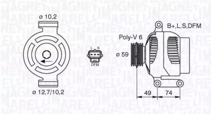 Генератор (MAGNETI MARELLI: 063380004010)