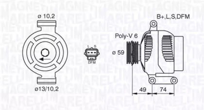 Генератор (MAGNETI MARELLI: 063380005010)