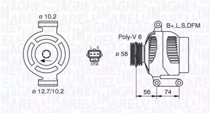 Генератор (MAGNETI MARELLI: 063380006010)