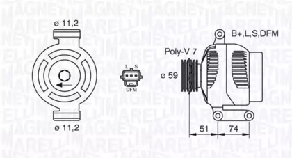 Генератор (MAGNETI MARELLI: 063380007010)