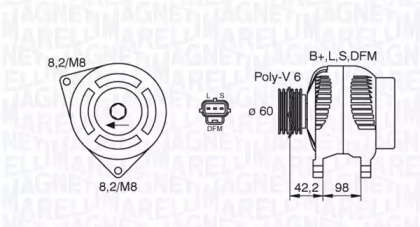 Генератор (MAGNETI MARELLI: 063380009010)