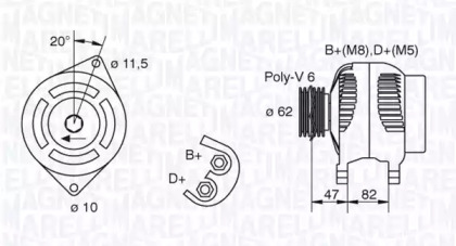 Генератор (MAGNETI MARELLI: 063321615010)