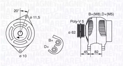 Генератор (MAGNETI MARELLI: 063321616010)