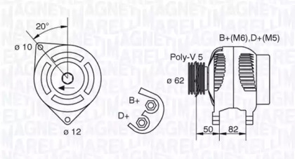 Генератор (MAGNETI MARELLI: 063321617010)