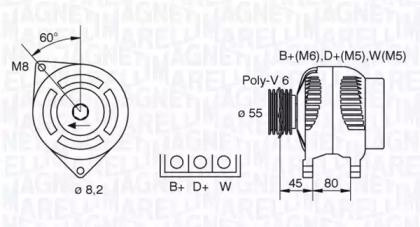 Генератор (MAGNETI MARELLI: 063341343010)