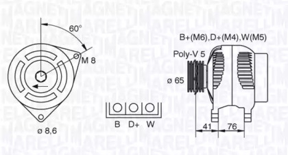 Генератор (MAGNETI MARELLI: 063341695010)