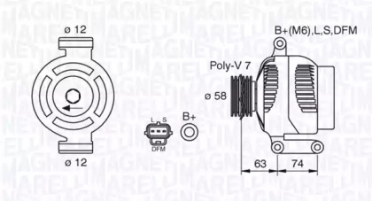 Генератор (MAGNETI MARELLI: 063388502010)