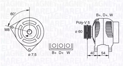 Генератор (MAGNETI MARELLI: 063341730010)