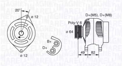 Генератор (MAGNETI MARELLI: 063321854010)