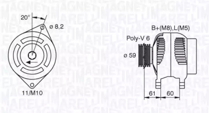 Генератор (MAGNETI MARELLI: 063310508010)