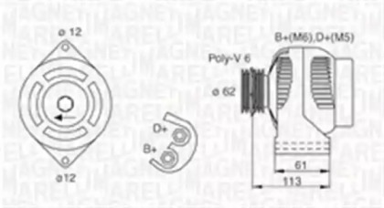 Генератор (MAGNETI MARELLI: 063730008010)