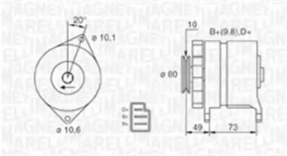 Генератор (MAGNETI MARELLI: 063730016010)