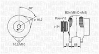 Генератор (MAGNETI MARELLI: 063730020010)