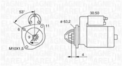 Стартер (MAGNETI MARELLI: 063720015010)