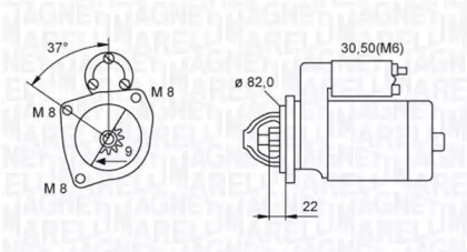 Стартер (MAGNETI MARELLI: 063720036010)