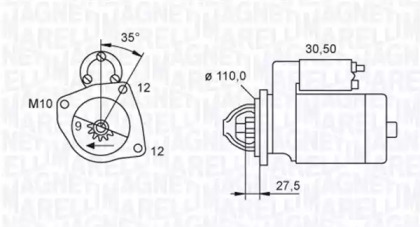 Стартер (MAGNETI MARELLI: 063721118010)