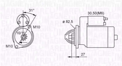 Стартер (MAGNETI MARELLI: 063720043010)