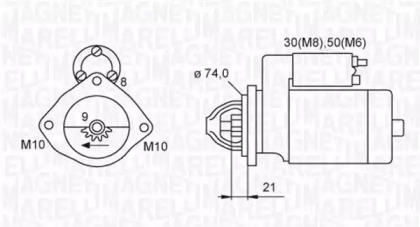 Стартер (MAGNETI MARELLI: 063721406010)