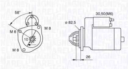 Стартер (MAGNETI MARELLI: 063521101250)