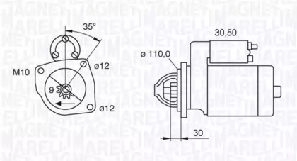 Стартер (MAGNETI MARELLI: 063521093440)