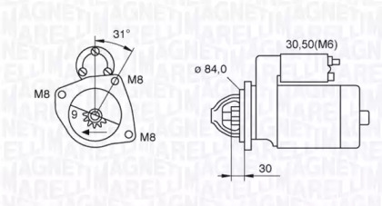 Стартер (MAGNETI MARELLI: 063521093070)