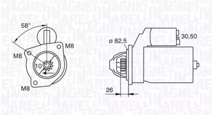 Стартер (MAGNETI MARELLI: 063521100250)