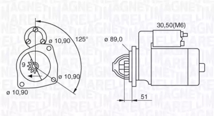 Стартер (MAGNETI MARELLI: 063522310330)