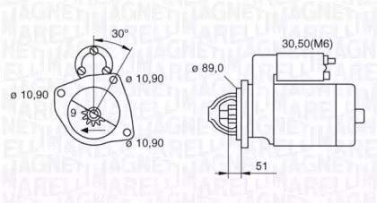 Стартер (MAGNETI MARELLI: 063523673030)