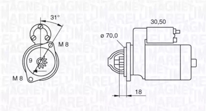 Стартер (MAGNETI MARELLI: 063521060140)