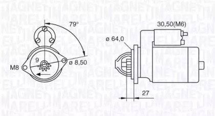 Стартер (MAGNETI MARELLI: 063521074370)