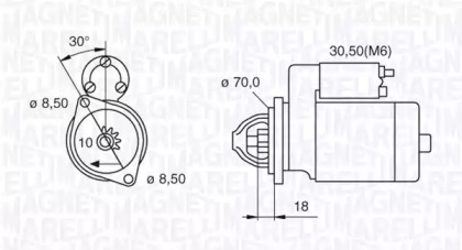 Стартер (MAGNETI MARELLI: 063521082170)