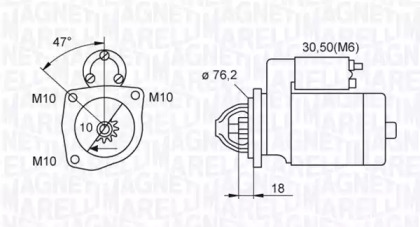 Стартер (MAGNETI MARELLI: 063521101040)