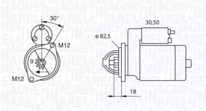 Стартер (MAGNETI MARELLI: 063521101380)