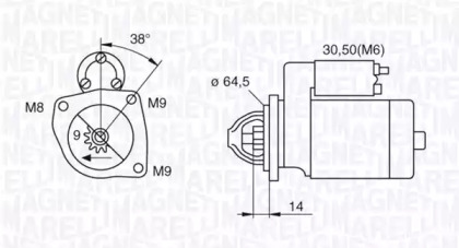 Стартер (MAGNETI MARELLI: 063521130060)