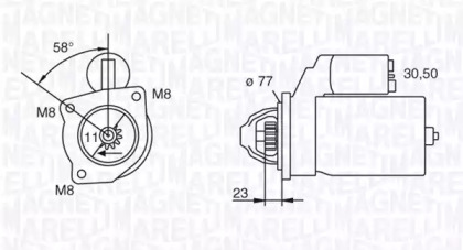 Стартер (MAGNETI MARELLI: 063112003010)