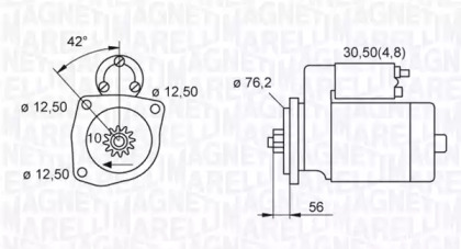 Стартер (MAGNETI MARELLI: 063521214080)