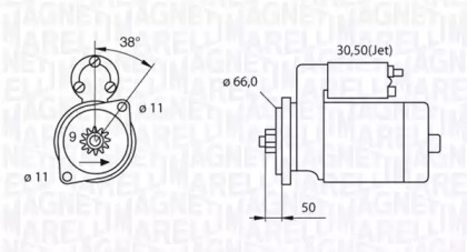 Стартер (MAGNETI MARELLI: 063521240220)