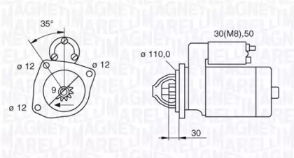 Стартер (MAGNETI MARELLI: 063522187030)