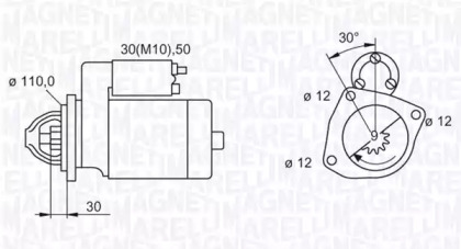 Стартер (MAGNETI MARELLI: 063523620730)