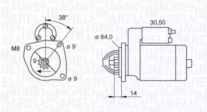 Стартер (MAGNETI MARELLI: 063520003200)