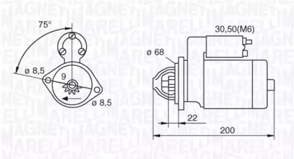 Стартер (MAGNETI MARELLI: 063521074920)