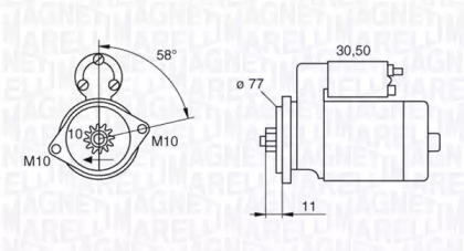 Стартер (MAGNETI MARELLI: 063522603010)