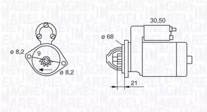 Стартер (MAGNETI MARELLI: 063522604010)