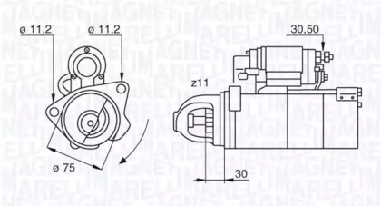 Стартер (MAGNETI MARELLI: 063523803010)