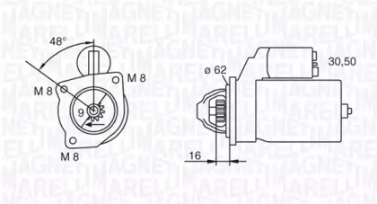 Стартер (MAGNETI MARELLI: 063222908010)