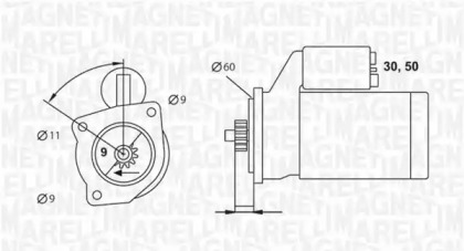 Стартер (MAGNETI MARELLI: 063523628010)